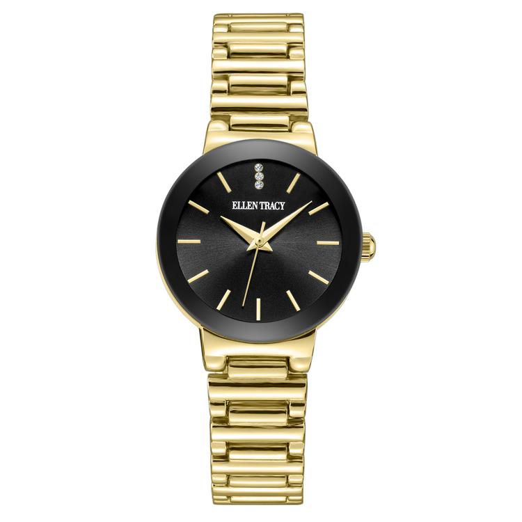 Womens Ellen Tracy Gold-Tone Metal Bezel Watch - ET5461GD