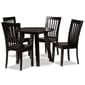 Baxton Studio Zala Dark Brown Wood 5pc. Dining Set - image 1
