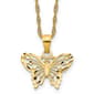 Gold Classics(tm) Yellow Gold Butterfly Pendant Necklace - image 1