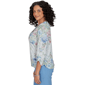 Womens Alfred Dunner Provence Floral Marled Henley Blouse - image 4