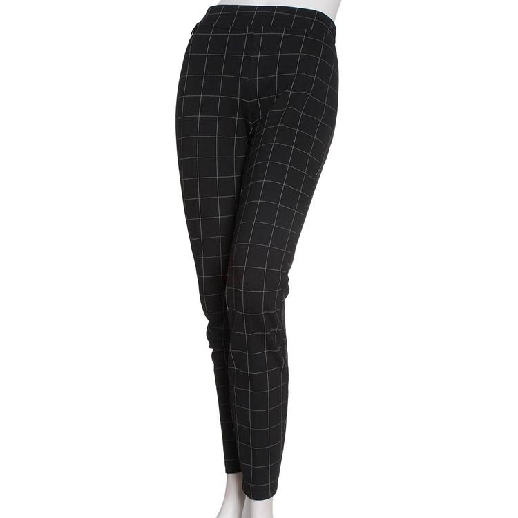 Petite Zac & Rachel Compression Plaid Casual Pants