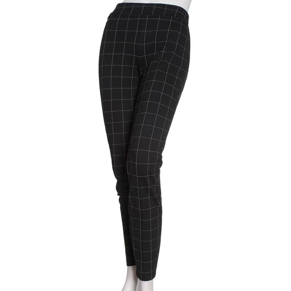 Womens Zac &amp; Rachel Compression Plaid Casual Pants - image 