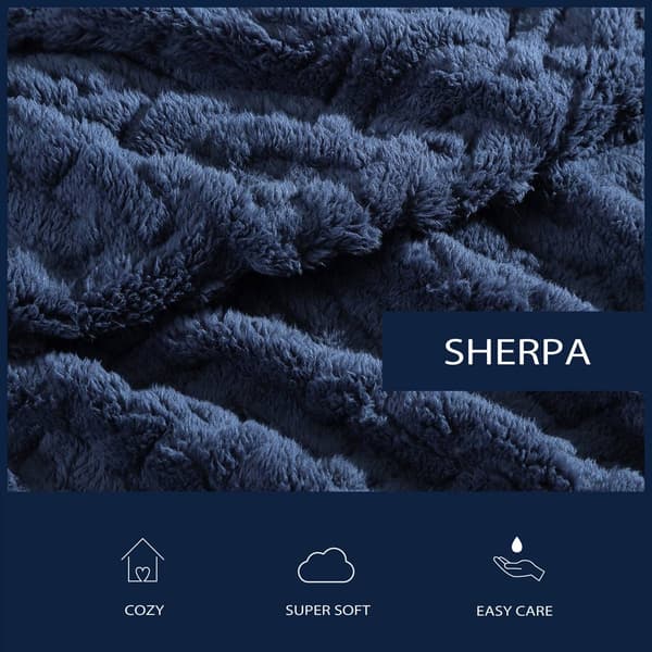 Nautica Declan Sherpa Reversible Throw