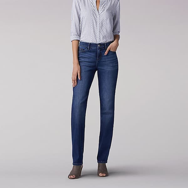 Womens Lee(R) Flex Motion Straight Leg Jeans - Royal Chakra