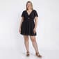 Juniors Plus Angie Flutter Sleeve Twist Front Eyelet Dress - image 1