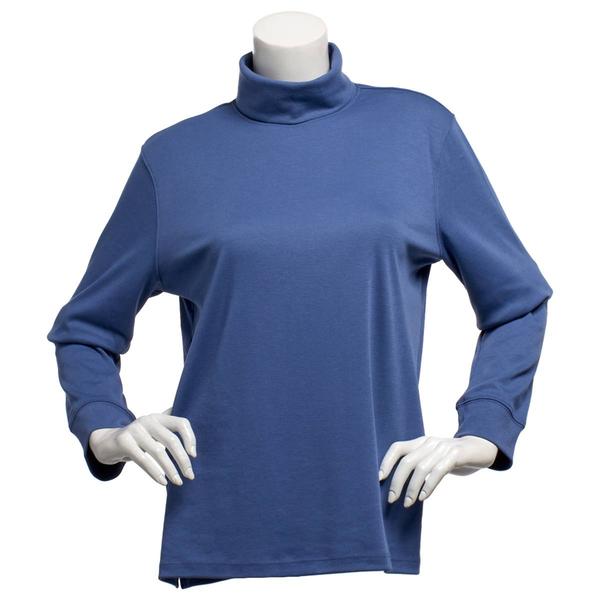 Plus Size Hasting & Smith Long Sleeve Solid Turtleneck Tee