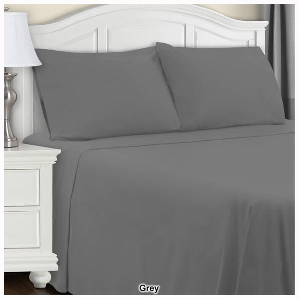 Superior Cotton Flannel Solid Deep Pocket Sheet Set