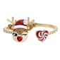Betsey Johnson Jingle Bell Bling Christmas Reindeer Bangle - image 1