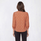 Womens Adrianna Papell 3/4 Puff Sleeve Vine Tie Neck Blouse - image 3