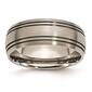 Mens Endless Affection&#40;tm&#41; 8mm Grooved Satin Edge Wedding Band - image 1