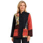 Womens Ali Miles Long Sleeve Multi Patch Print Front Pocket Jack - image 1