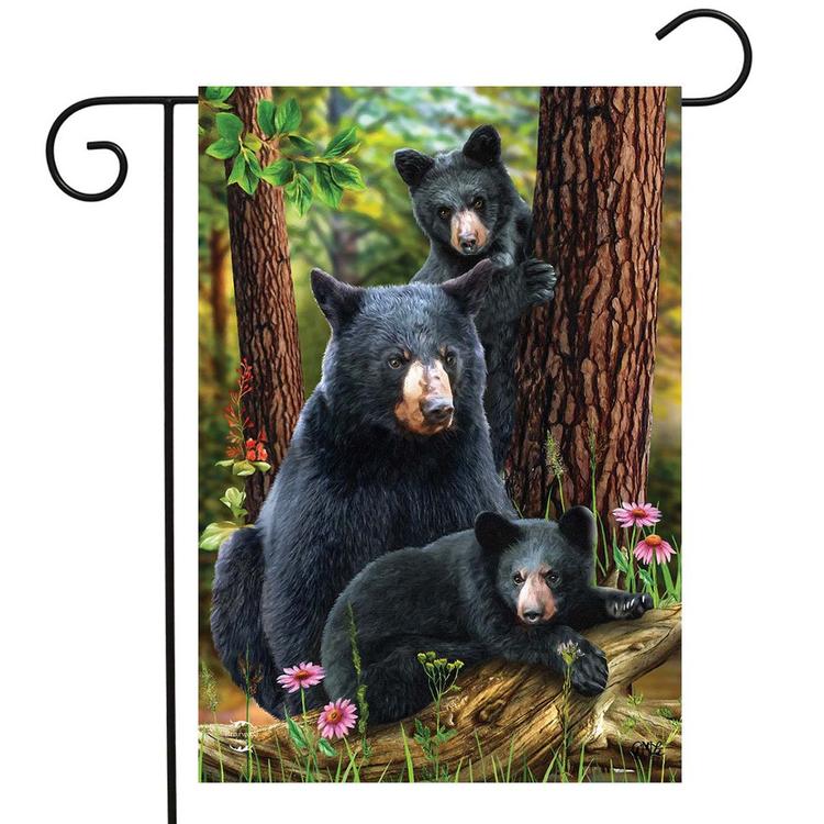 Briarwood Lane Black Bear Family Garden Flag