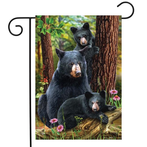 Briarwood Lane Black Bear Family Garden Flag