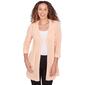 Petite Emaline Sunset Key 3/4 Sleeve Solid Open Cardigan - image 1