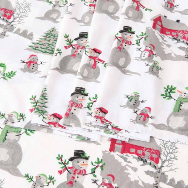 Freshfolds Cotton Winter Wonderland 4pc. Flannel Sheet Set