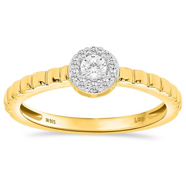 Nova Star(R) Yellow Gold 1/5ctw. Lab Grown Diamond Promise Ring