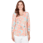 Womens Ruby Rd. Seas The Day Embellished Oceania Floral Blouse - image 1