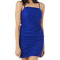 Juniors Crystal Doll Sleeveless Glitter Mesh Side Ruched Dress - image 4