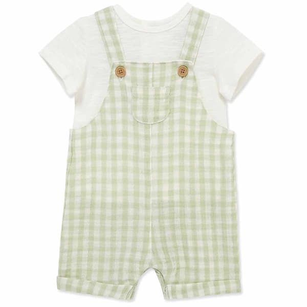 Baby Boy (3-12M) Little Me(R) Checkered Shortall Set - image 