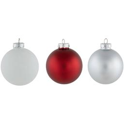 Northlight 72ct. Shiny and Matte Glass Ball Christmas Ornaments