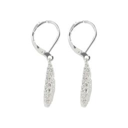 Silver Plate Vintage Cubic Zirconia Drop Earrings