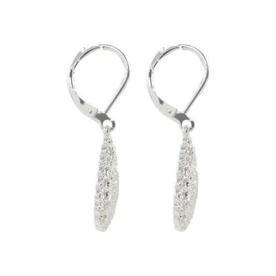 Silver Plate Vintage Cubic Zirconia Drop Earrings