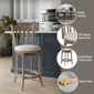 HH2 Home Savana Grey Wood Counter Height Swivel Stool - image 10