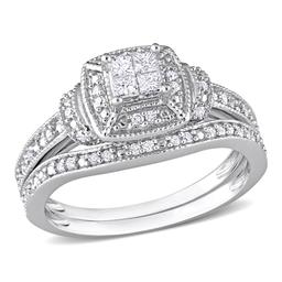Diamond Classics(tm) 1/3ctw. Princess Diamond Bridal Ring Set