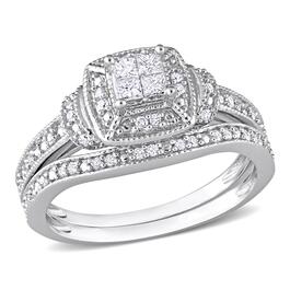 Diamond Classics&#40;tm&#41; 1/3ctw. Princess Diamond Bridal Ring Set