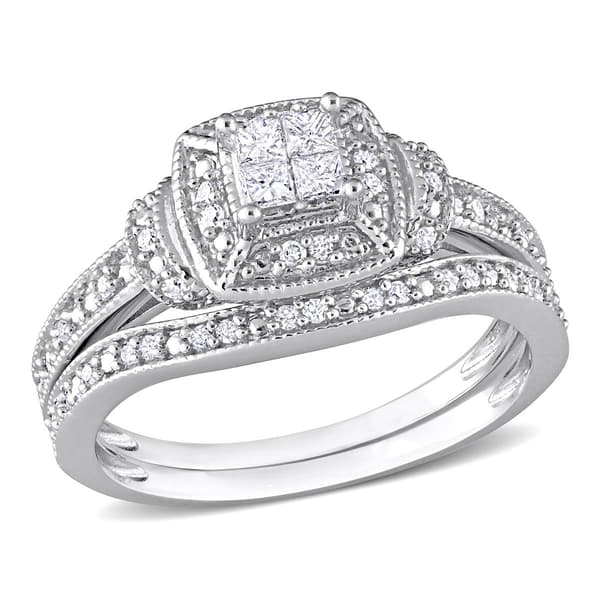 Diamond Classics(tm) 1/3ctw. Princess Diamond Bridal Ring Set