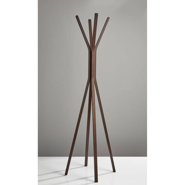Adesso Toby Walnut Coat Rack