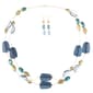 Ashley Cooper&#40;tm&#41; 2-Row Blue Beaded Necklace & Earrings Set - image 1