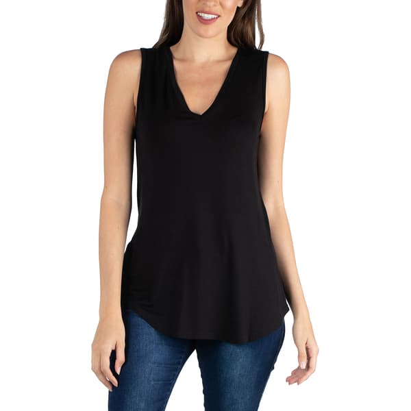 Plus Size 24/7 Comfort Apparel V-Neck Tunic Tank Top