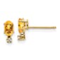 Gemstone Classics&#40;tm&#41; 14kt. Yellow Gold November Stud Earrings - image 1