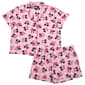 Juniors Disney Mickey and Minnie Mouse Pajama Set with Shorts - image 1