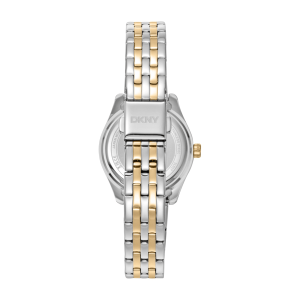 Womens DKNY Fluted Bezel Green Dial Two-Tone Watch - DK1L017M1095