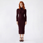 Juniors Madden Girl Long Sleeve Ribbed Marilyn Midi Dress - image 1