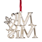 Northlight 3.75in. Silver-Plated "Mr and Mrs" Christmas Ornament - image 4