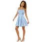 Juniors Emerald Sundae Sky Sateen Skater Slip Dress - image 2