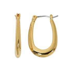 Design Collection Highly Polished U-Shaped Hoop Earrings