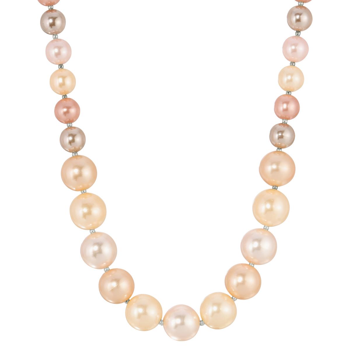1928 Silver Multi Faux Pearl 17in. Necklace