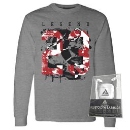 Boys (8-20) Dunk 23 Splatter Long Sleeve Tee with Earbuds