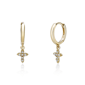 Brilliant Grown Lab-Grown Diamond Cross Accent Earrings - image 3