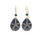 Silver Forest Starfish on Layered Shape Drop Earrings - image 1