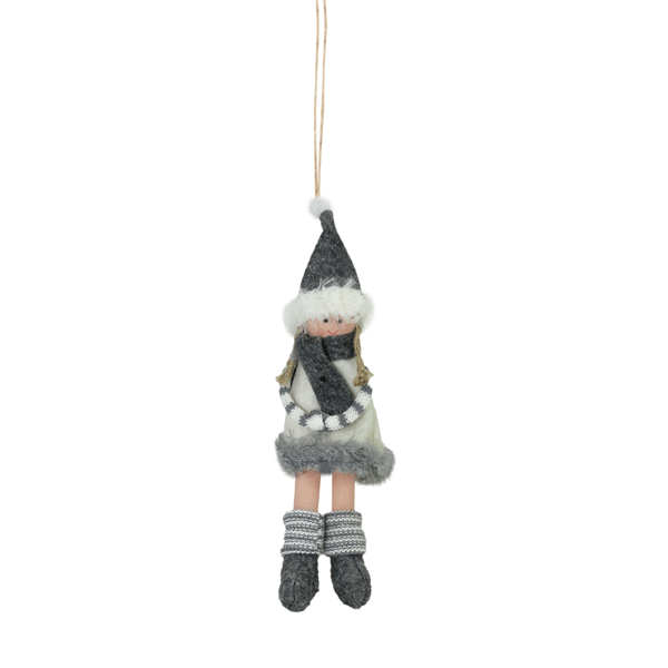 Northlight 4ct. Girls with Scarves Christmas Doll Ornaments
