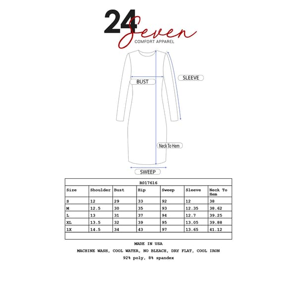 Womens 24/7 Comfort Apparel A-Line Knee Length Dress