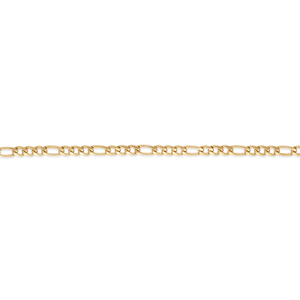 Mens Lynx Gold-Tone Ion Plated 4mm Figaro Chain Necklace