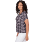 Petite Emaline Key Items Ruched Short Sleeve Jacquard Blouse - image 4
