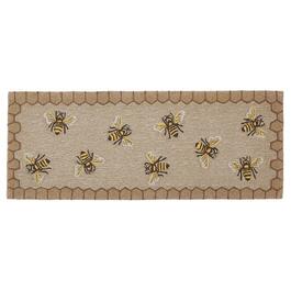Liora Manne Frontporch Honeycomb Bee Rectangular Runner