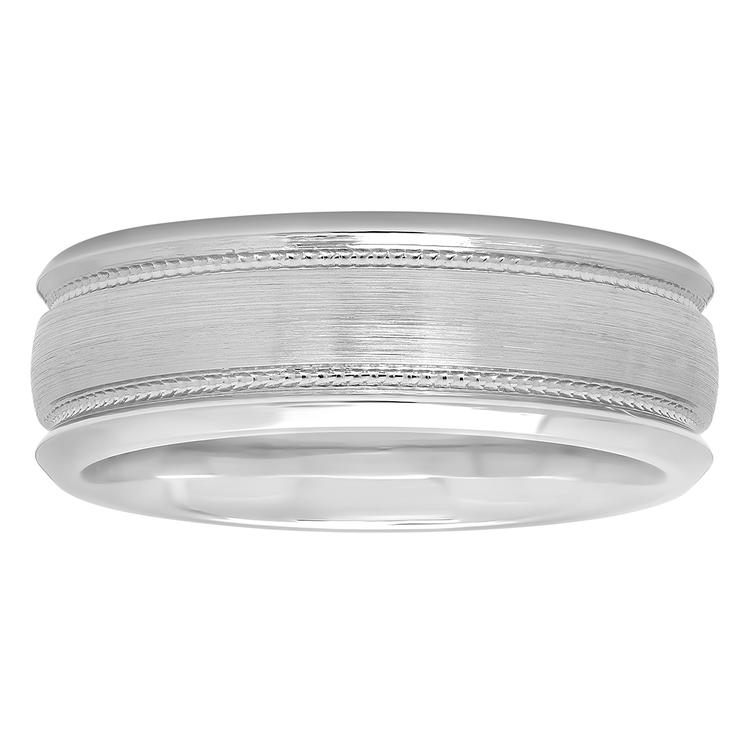 Mens Endless Affection(tm) Cobalt Milgrain Accent Band Ring